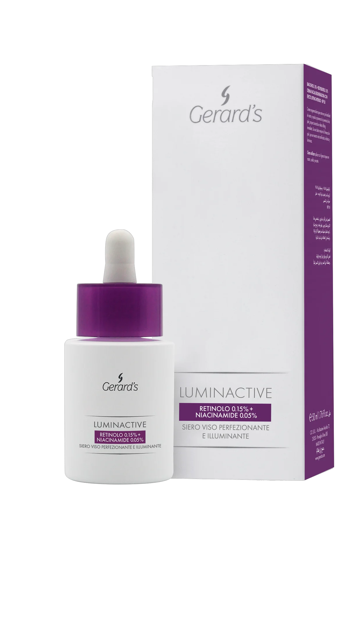 GERARD’S Luminactive RETINOL + NIACINAMIDE Обновляющая и осветляющая сыворотка для лица , 30ml GERARD’S Luminactive RETINOL + NIACINAMIDE Обновляющая и осветляющая сыворотка для лица , 30ml