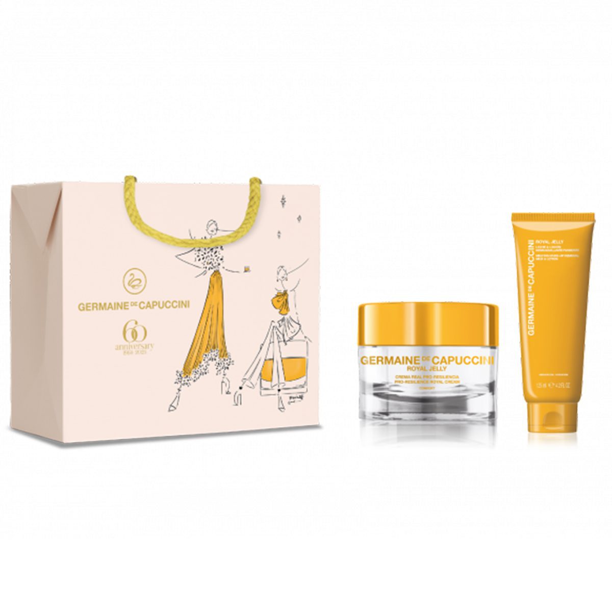 Набор Germaine de Capuccini Royal Jelly — Молочко-лосьон для демакияжа (125 мл) и крем для нормальной кожи «Комфорт» (50 мл) Набор Germaine de Capuccini Royal Jelly — Молочко-лосьон для демакияжа (125 мл) и крем для нормальной кожи «Комфорт» (50 мл)